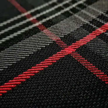 VW GTI Tartan Vehicle Seat Upholstery Fabric Backed with 5mm Scrim Foam 8 Colour Red GTI