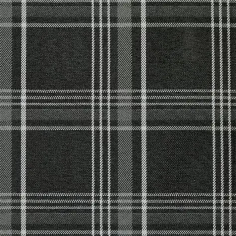 VW GTI Tartan Vehicle Seat Upholstery Fabric Backed with 5mm Scrim Foam 8 Colour Grey on grey