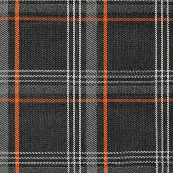 VW GTI Tartan Vehicle Seat Upholstery Fabric Backed with 5mm Scrim Foam 8 Colour Orange