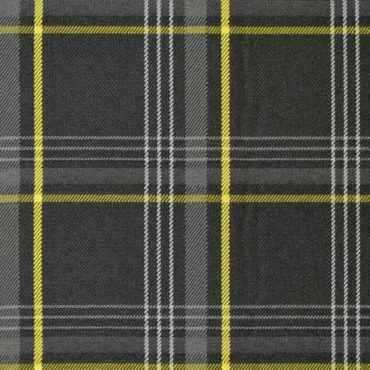 VW GTI Tartan Vehicle Seat Upholstery Fabric Backed with 5mm Scrim Foam 8 Colour Yellow